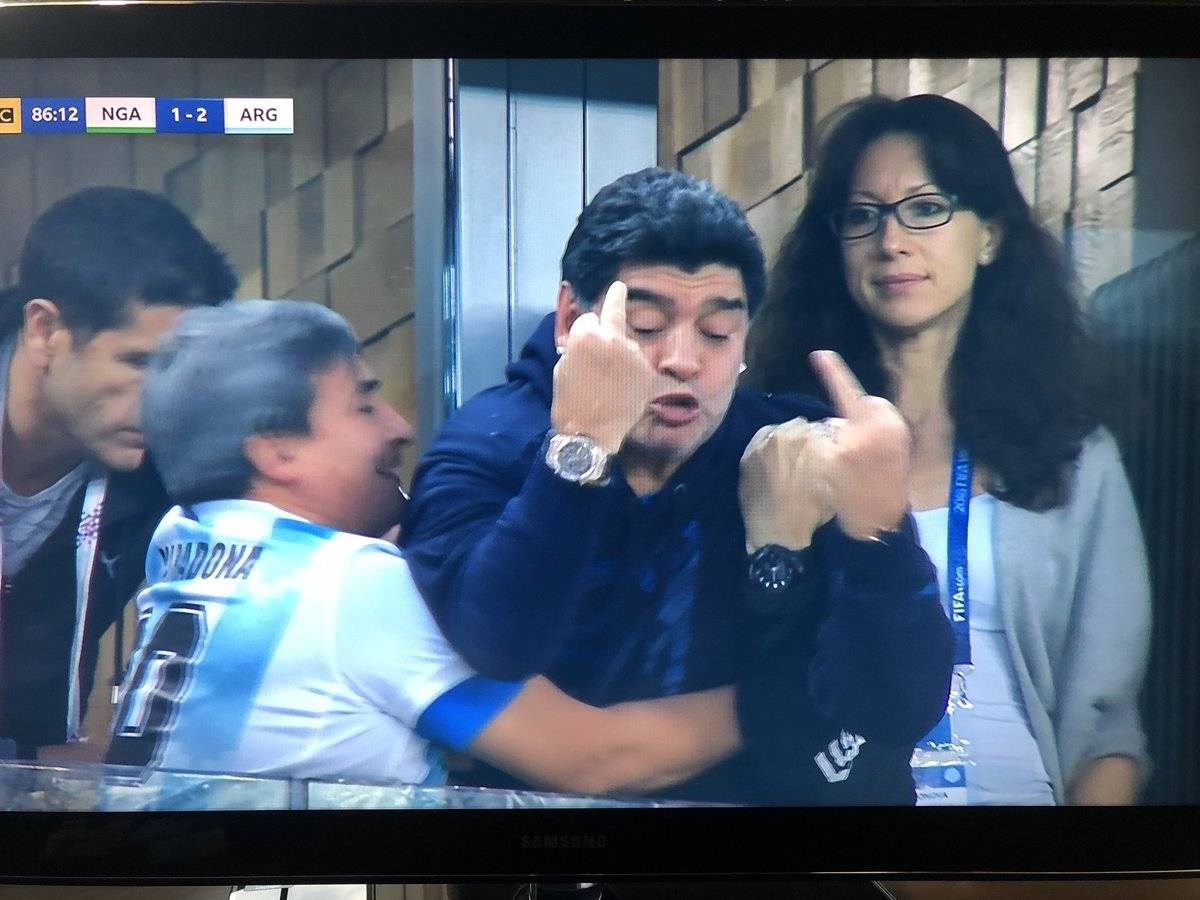 Reacción de Maradona