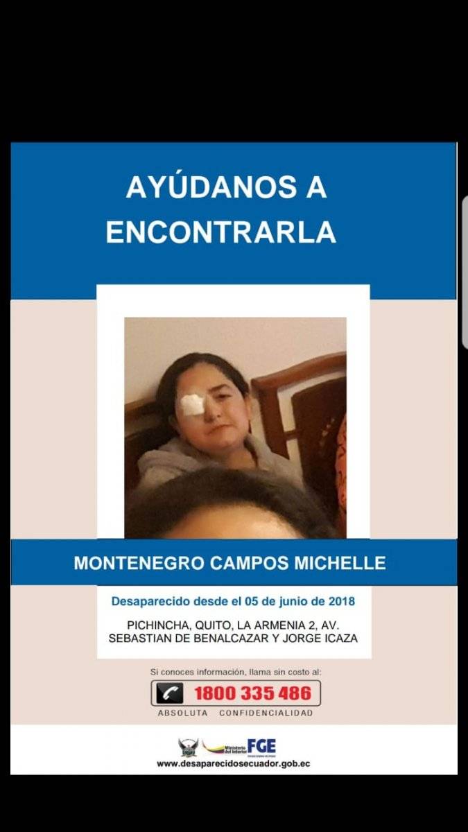 Michelle Montenegro, desaparecida desde el 5 de junio