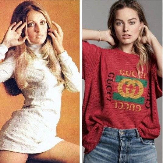 Margot Robbie como Sharon Tate.