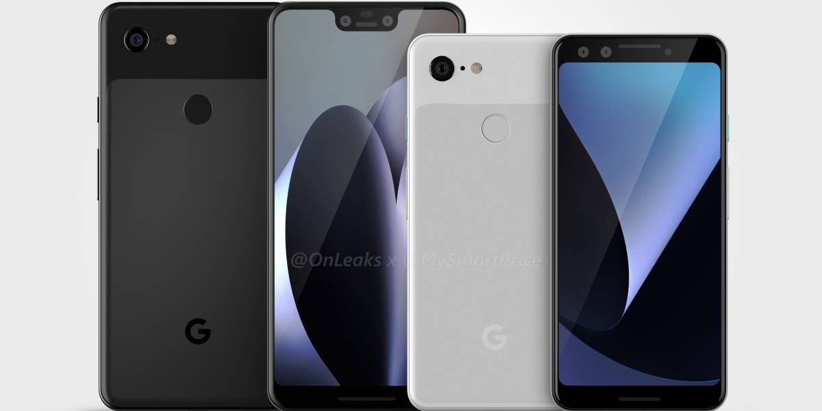 Esta sería la apariencia del Pixel 3 y Pixel 3 XL de Google