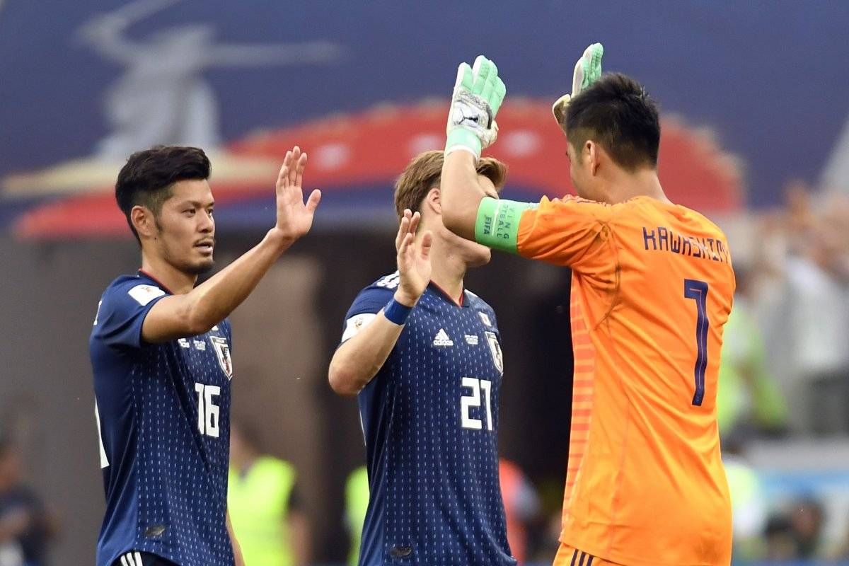 Los japoneses festejaron su clasificación.