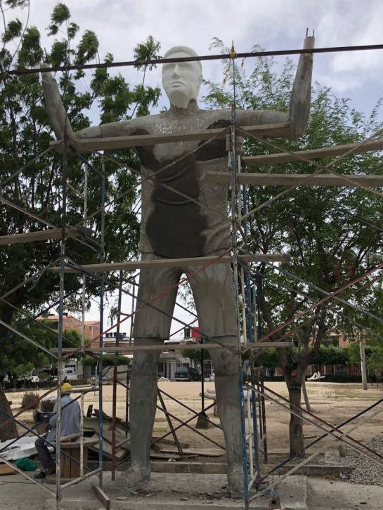 Monumento en homanaje a Radamel Falcao