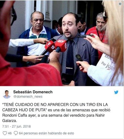 amenaza tras caso Nahir Galarza