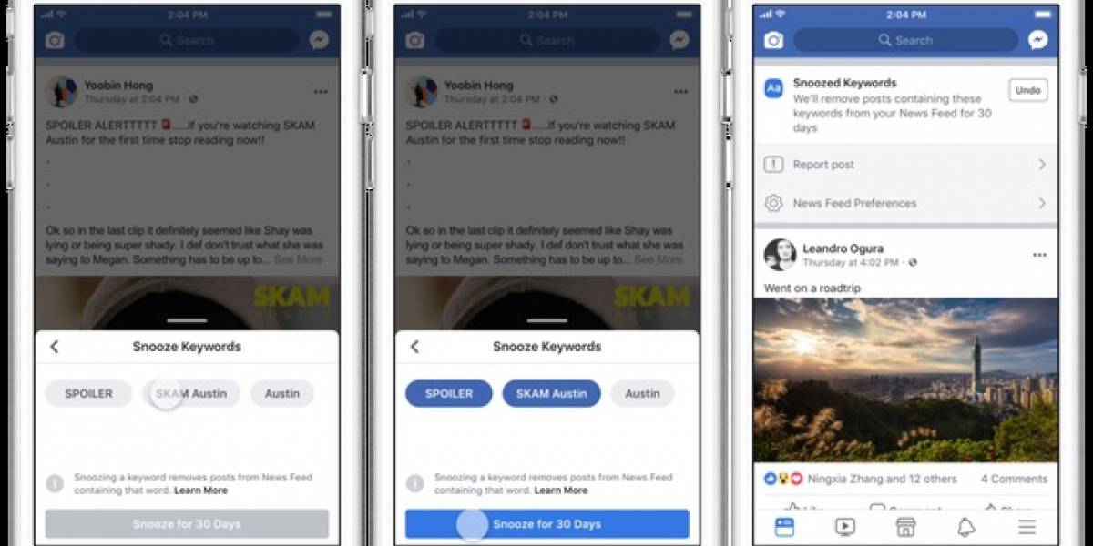 ¡Hasta nunca spoilers! Facebook implementa un filtro para evitar comentarios indeseados