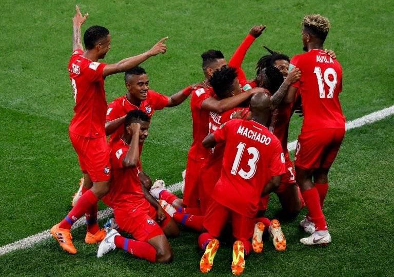 Los jugadores panameños celebraron a lo grande su anotación