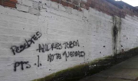 Grafiti amenaza secretario de Seguridad