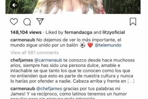 Chef James comenta video de Carmen Aud