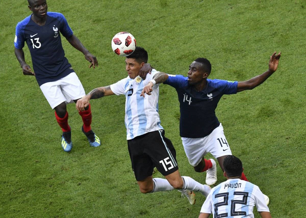 Acción del juego Francia vs. Argentina