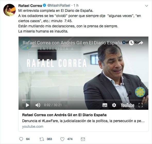 Rafael Correa Twitter