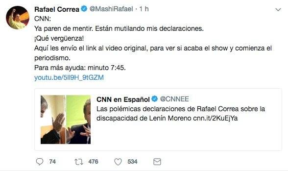 Rafael Correa Twitter