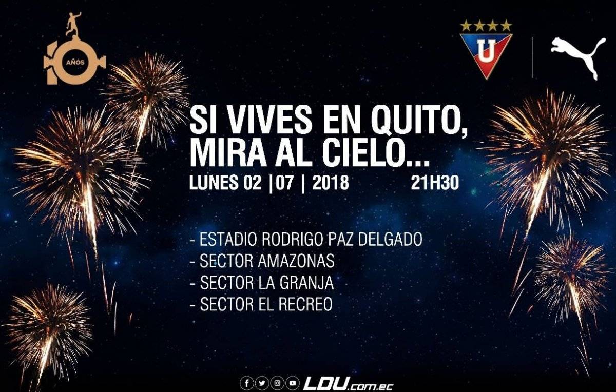 #10AñosLibertadores: La sorpresa de Liga de Quito en varios sectores de la Capital