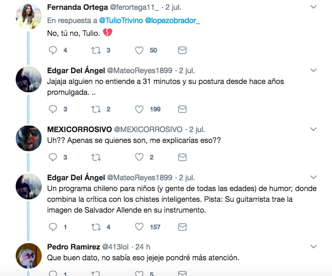 Mira a Tulio Triviño de 31 Minutos felicitando a AMLO, el nuevo presidente de México Mira a Tulio Triviño de 31 Minutos felicitando a AMLO, el nuevo presidente de México