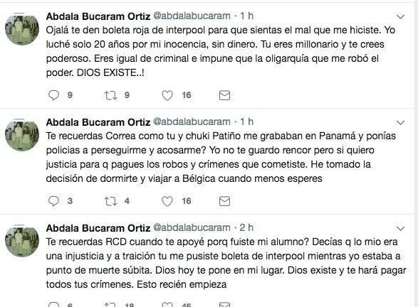 Abdalá Bucaram habla de Rafael Correa, luego de que jueza dictara orden de prisión preventiva