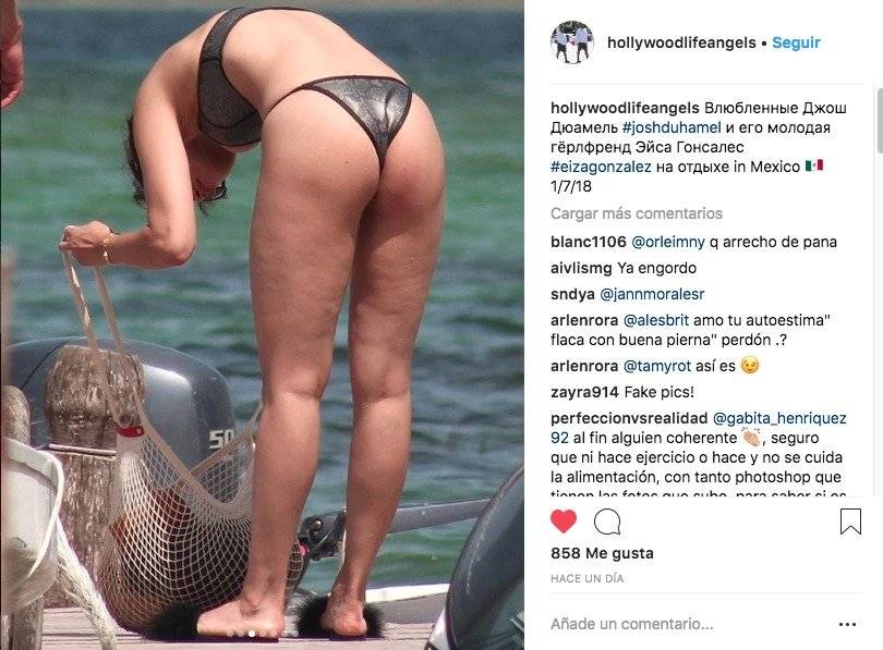 Eiza González muestra celulitis