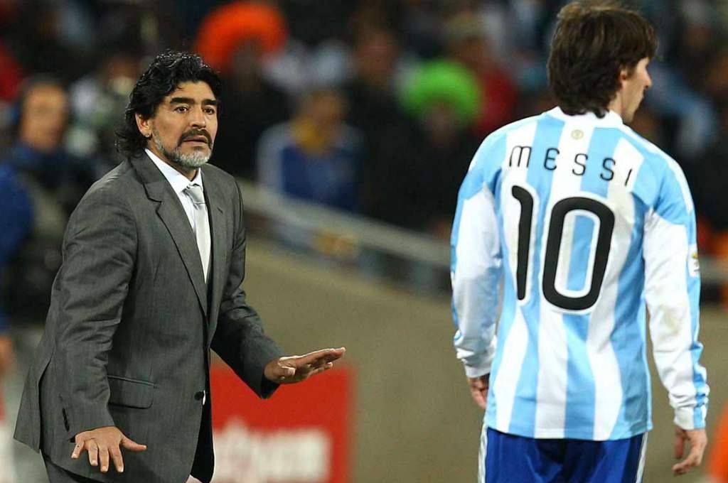 Maradona dirigió el Mundial de Sudáfrica en 2010