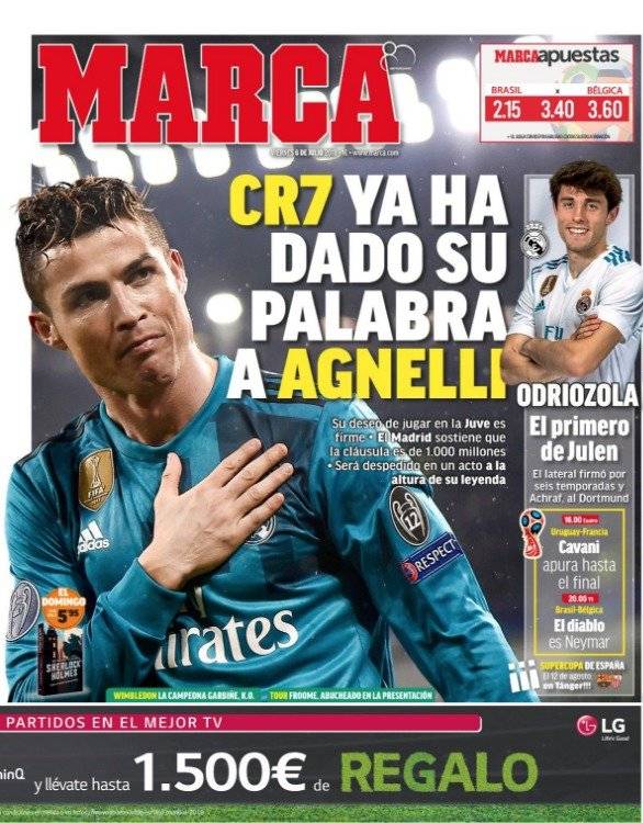 CR7 se va / imagen: Portada de Marca