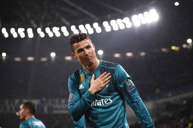 Cristiano celebra un gol con el Madrid