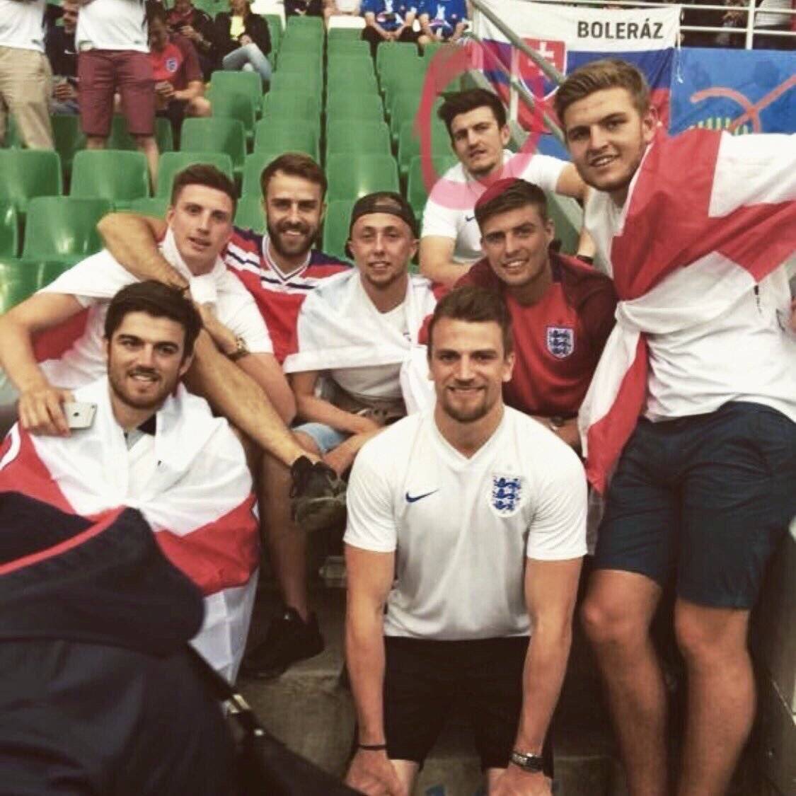 Harry Maguire de aficionado en la Euro