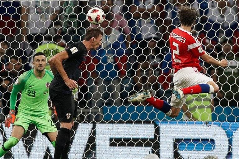 El sólido cabezazo de Fernandes que le daba la paridad en el marcador a Rusia.