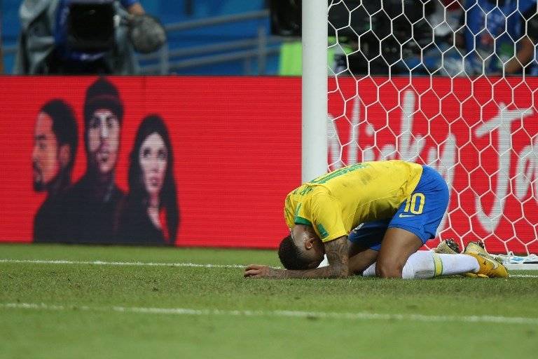 Neymar tras el juego contra Bélgica