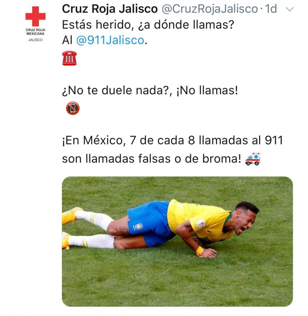 Rusia 2018: En México se burlaron de Neymar tras la eliminación de Brasil