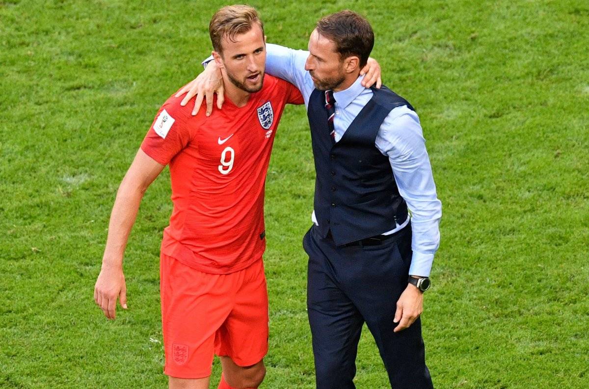 Harry Kane y el técnico inglés