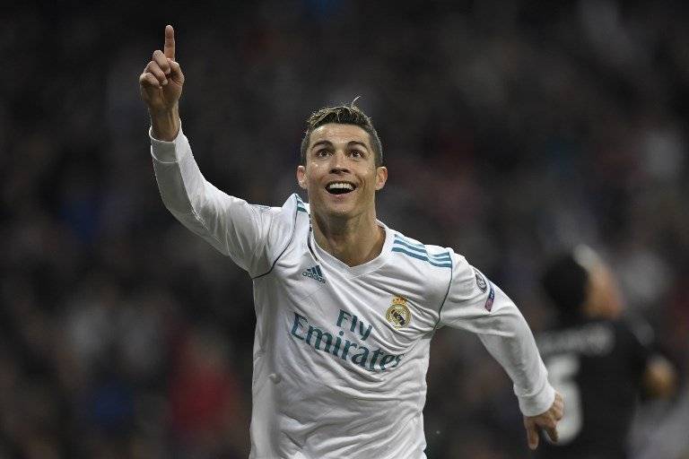 Cristiano celebra uno de sus muchos goles conseguidos con el Madrid