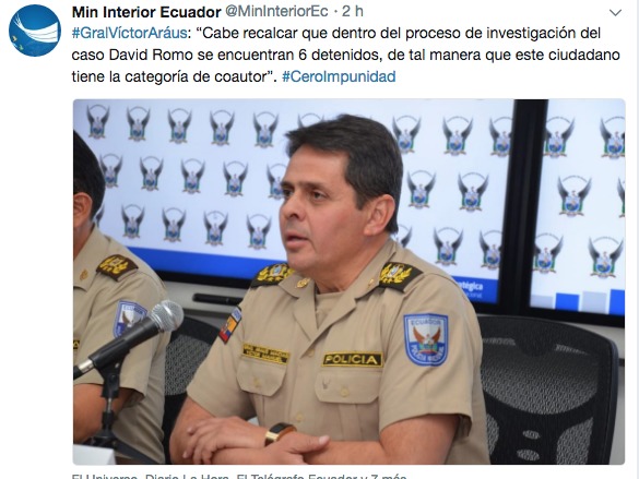 Capturan en Colombia un implicado en la desaparición de David Romo