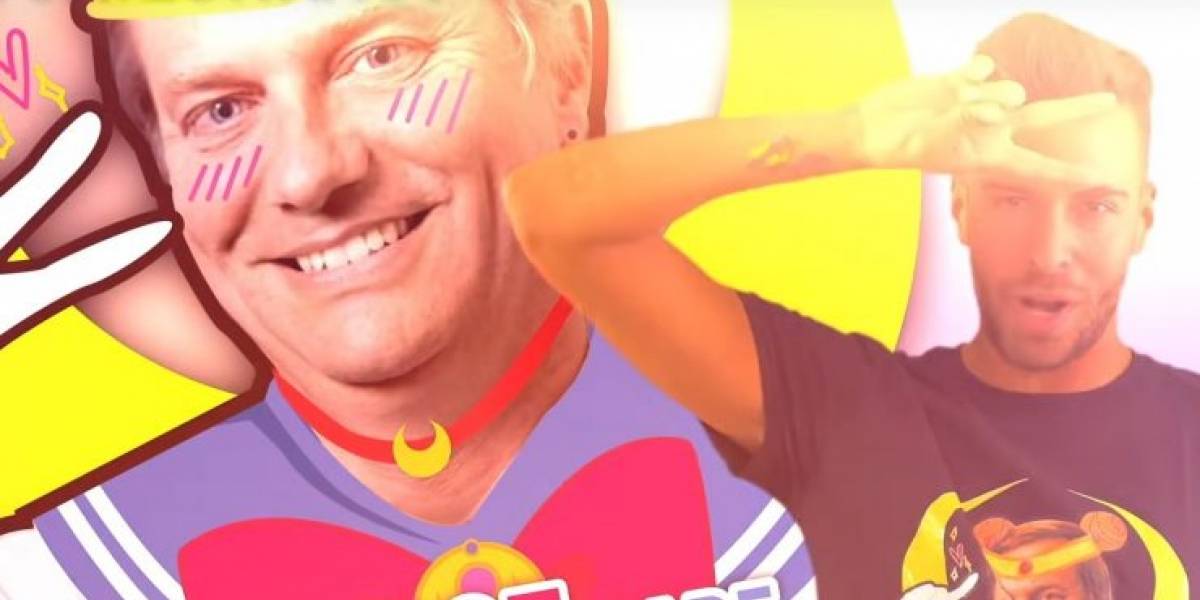 Video: Youtuber lanza poleras de José Antonio Kast vestido como Sailor Moon