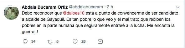 ¿Abdalá Bucaram, a la Alcaldía de Guayaquil?