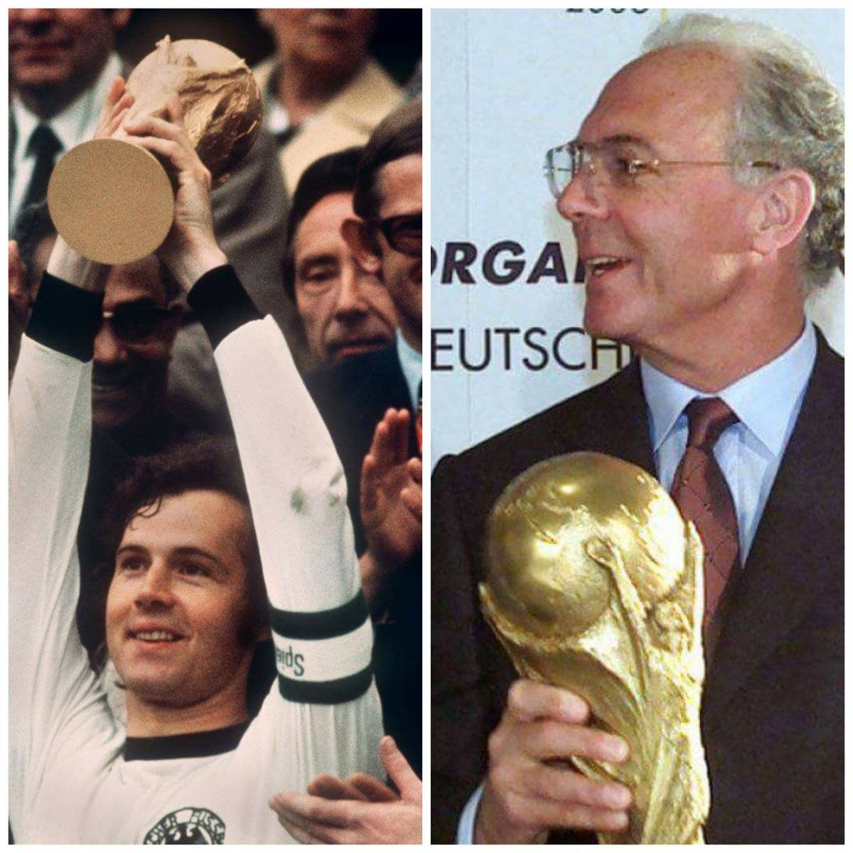 Beckenbauer fue campeón como jugador en 1974 como técnico en 1990