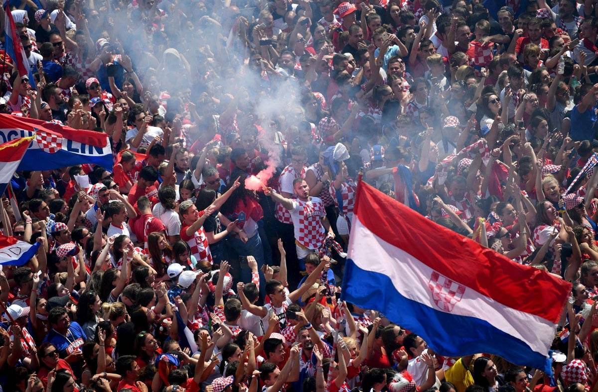 Las calles de Zagreb se inundaron de fanáticos de la selección.