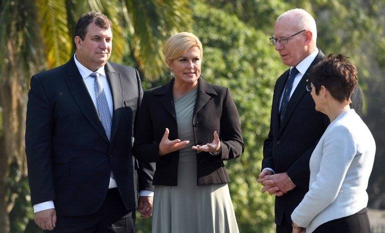 Jakov Kitarovic junto a Kolinda Grabar-Kitarović, su esposa