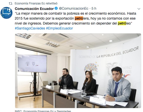 Reducción del empleo adecuado empezó con la caída del precio del petróleo