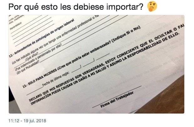 Denuncia trabajo