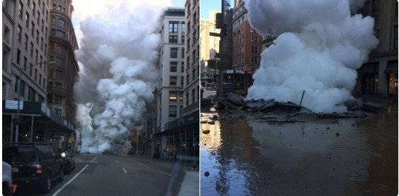 Explosión de tubería en Nueva York
