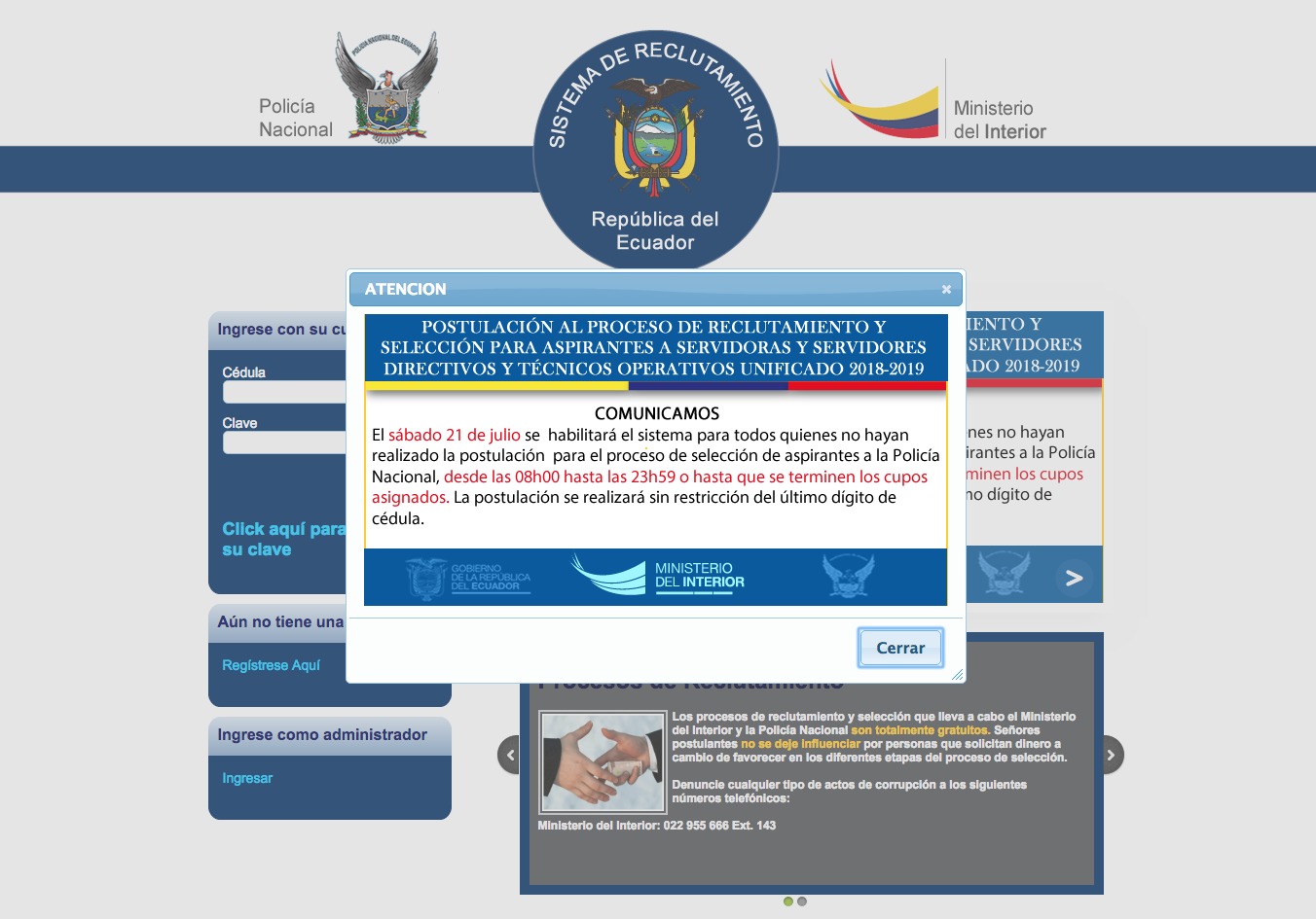sistema Policía Nacional