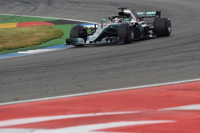 Hamilton durante el GP de Alemania