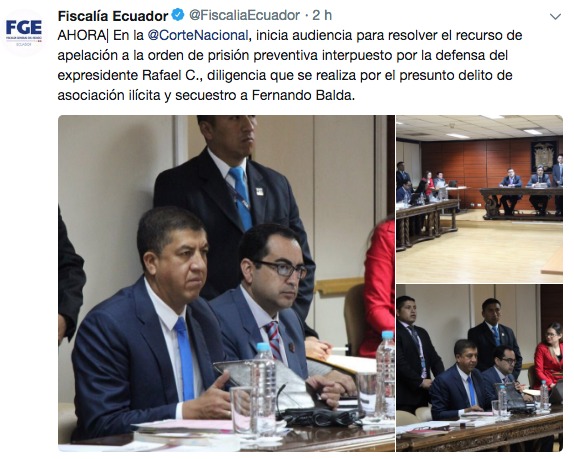 Rafael Correa no se ha presentado a diligencias, según la Fiscalía
