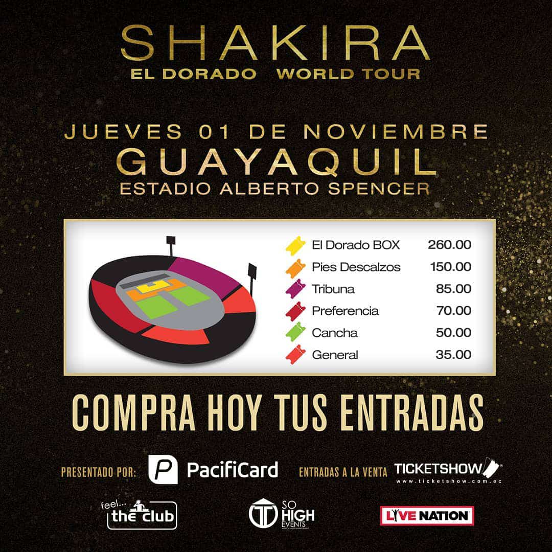 Se crea zona exclusiva para el concierto de Shakira en Guayaquil Se crea zona exclusiva para el concierto de Shakira en Guayaquil