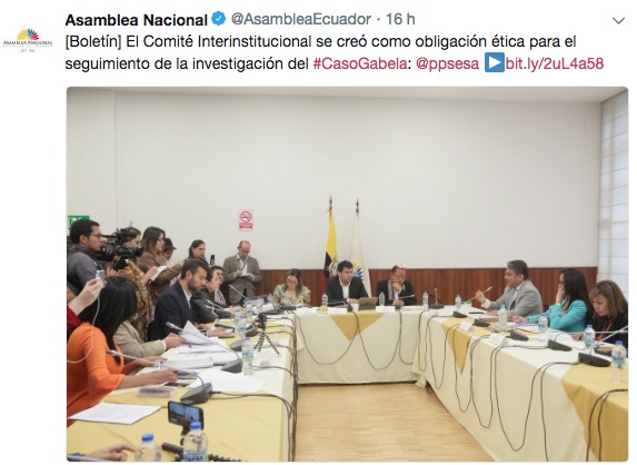 Tercer informe del caso Gabela se entregó a Rafael Correa, según José Serrano