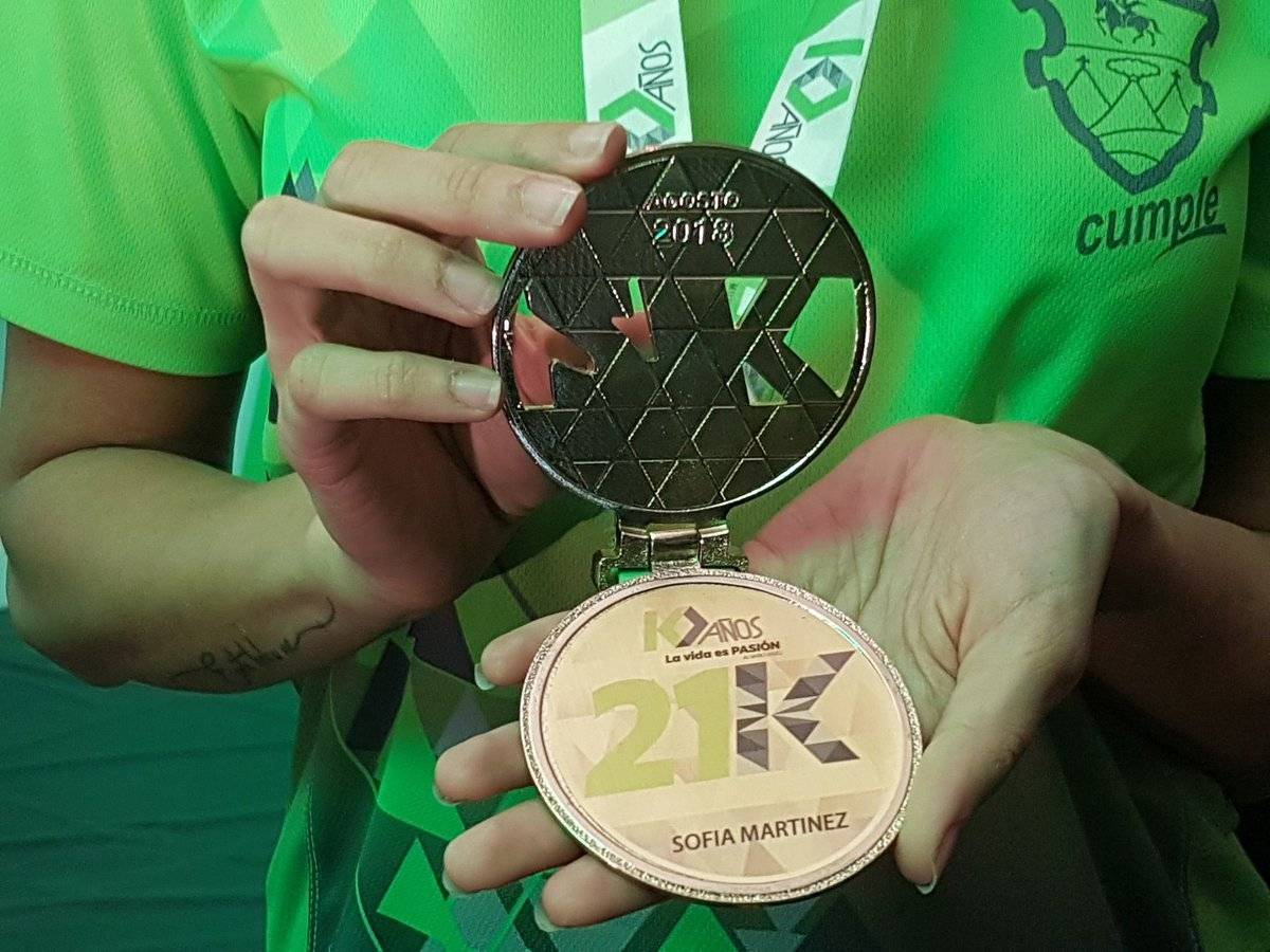 Medalla personalizada 21k 2018