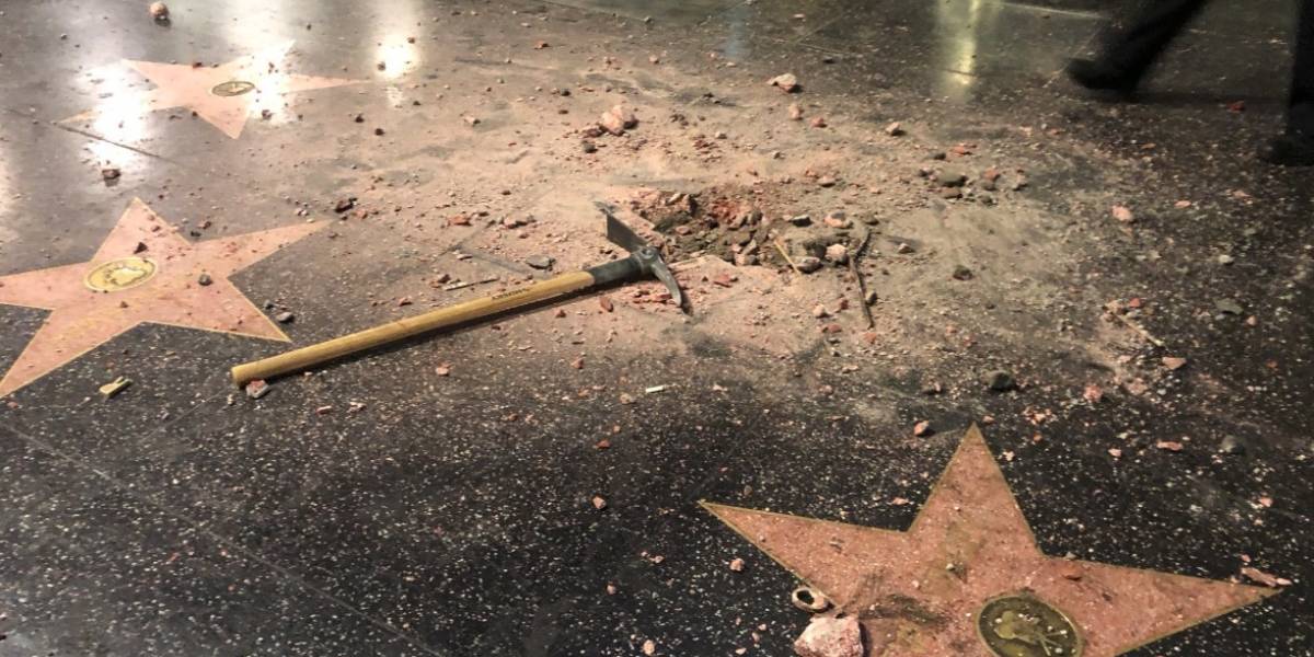Hicieron pedazos la estrella de Donald Trump en el Paseo de la Fama