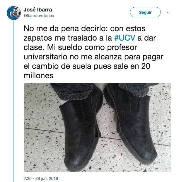 Zapatos rotos de un profesor venezolano le dan la vuelta al mundo