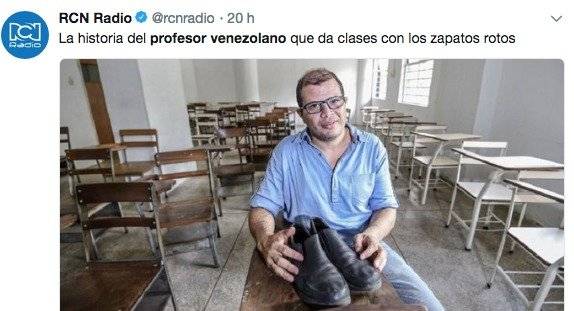 Zapatos rotos de un profesor venezolano le dan la vuelta al mundo