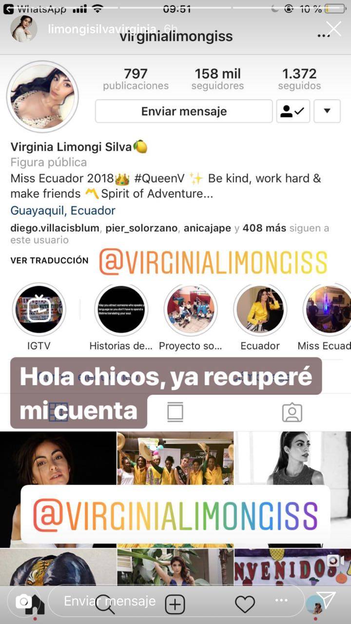 Cuenta de Instagram de Virginia Limongi Cuenta de Instagram de Virginia Limongi