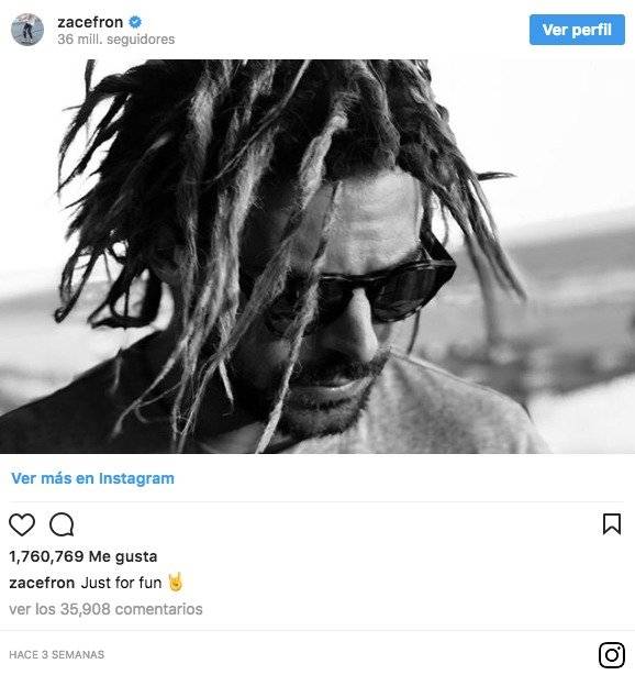 instagram Zack Efrom