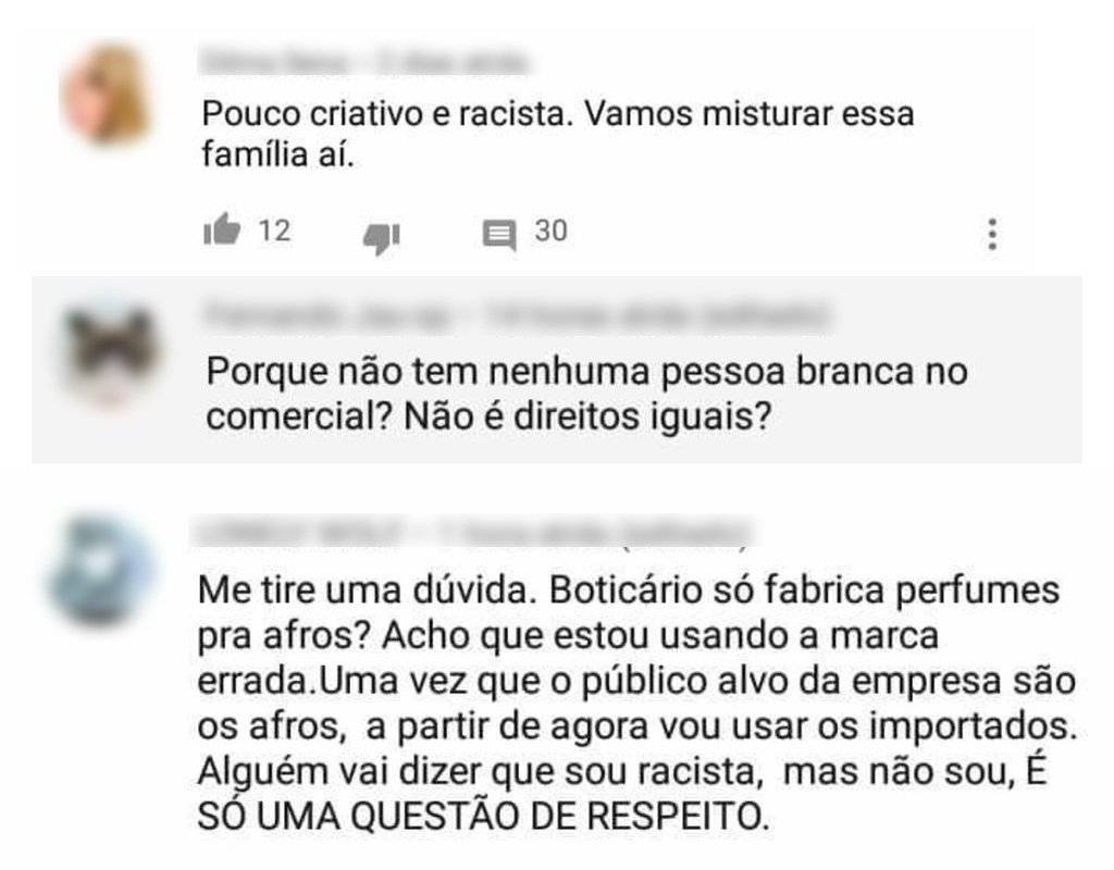 O Boticário - Comentários racistas