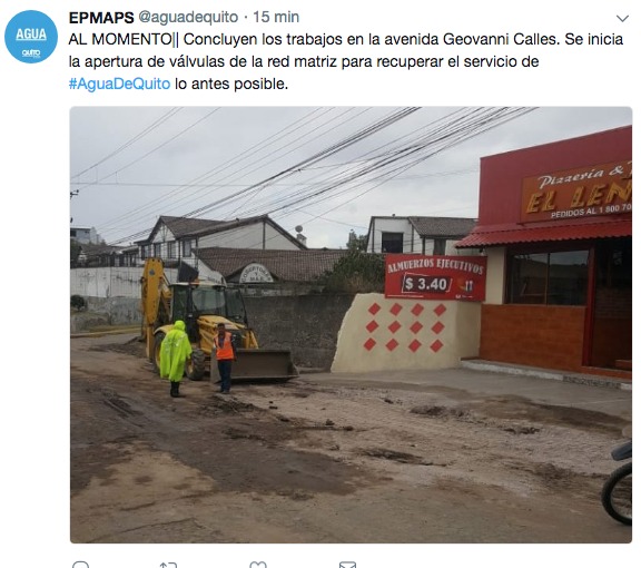 Rotura de Tubería en Carapungo