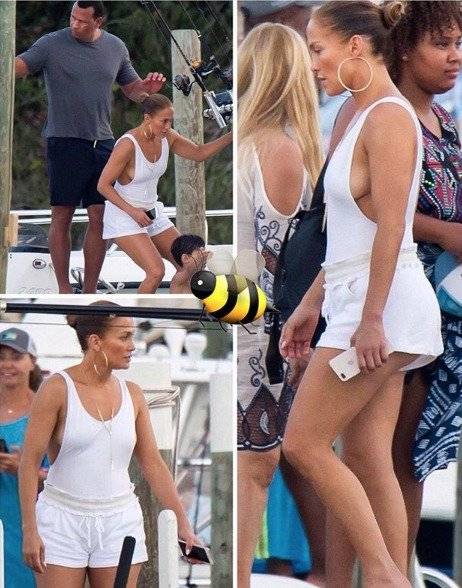 Jennifer Lopez enloquece por su vestido de baño blanco